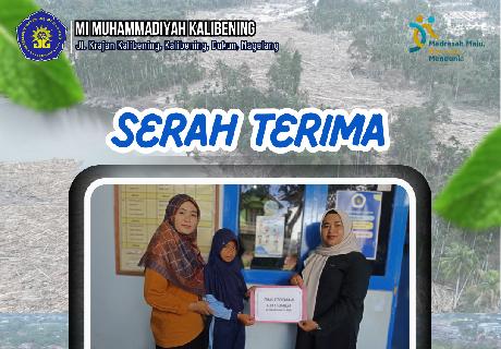 Wujud Kepedulian Sosial, MI Muhammadiyah Kalibening Serahkan Donasi melalui LAZISMU